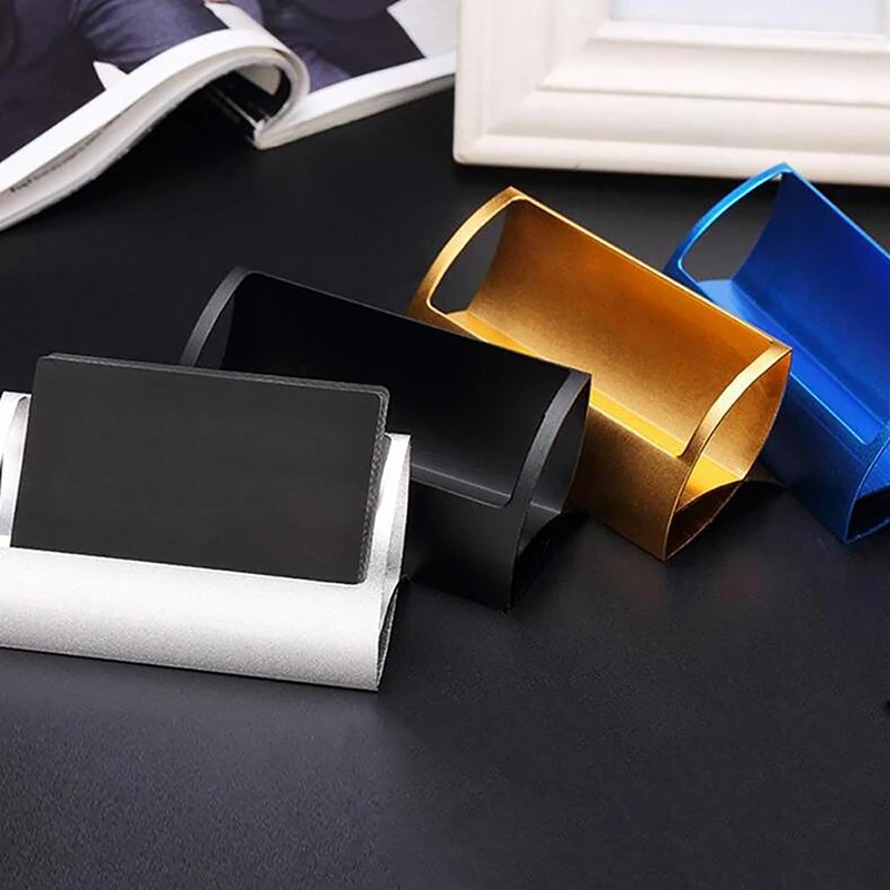 Металлические Держатели для карт офисного стола дисплей визитная карточка