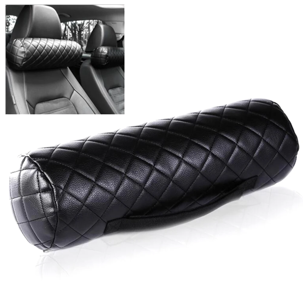 1 Pcs Car Styling Seat Neck Pillow Protection PU Auto Headrest Support Rest Travelling Car Comfortable Headrest Neck Pillow