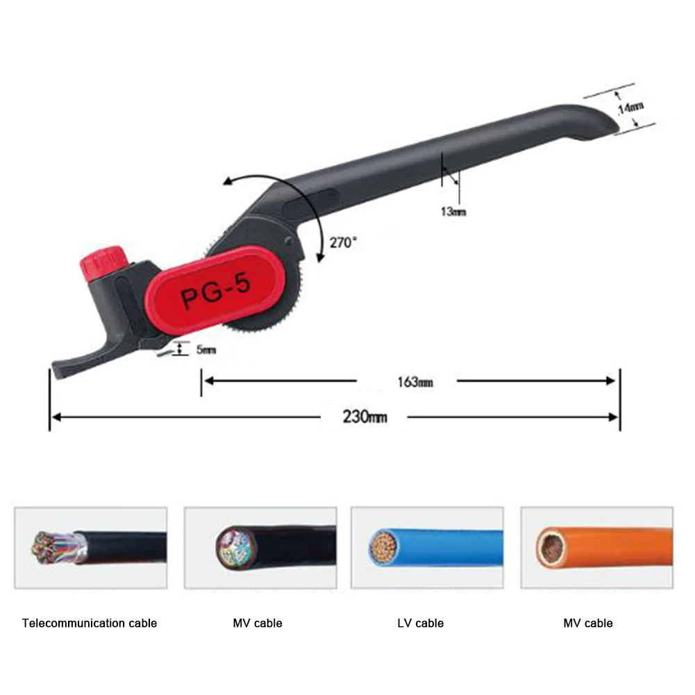

Crimpering Tool Cable Slitter Fiber Optic Wire Stripper Longitudinal Pliers Practical Cutter Durable Ratchet Crimping Repair