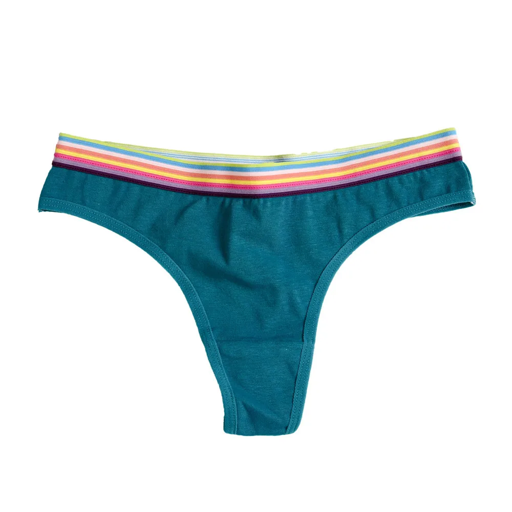 Новинка 2020 женские сексуальные радужные комбинированные трусики стринги нижнее