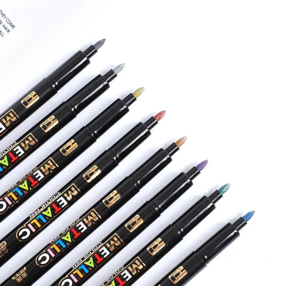 JIANWU 8 шт./компл. оригинальная цветная металлическая ручка-маркер художественная