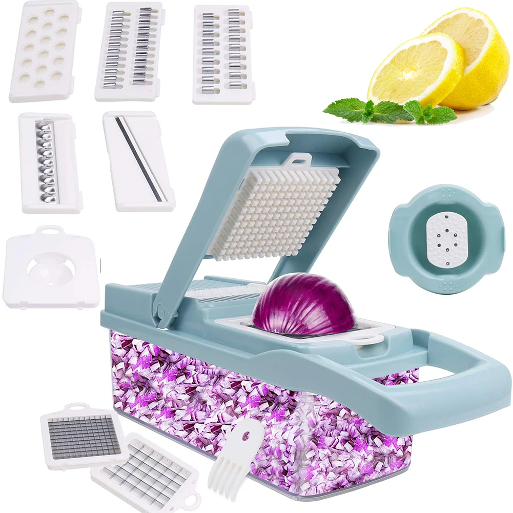 

Многофункциональная Высококачественная зернистая овощерезка, измельчитель чеснока, мяса, моркови, картофеля, слайсер, набор для приготовл...