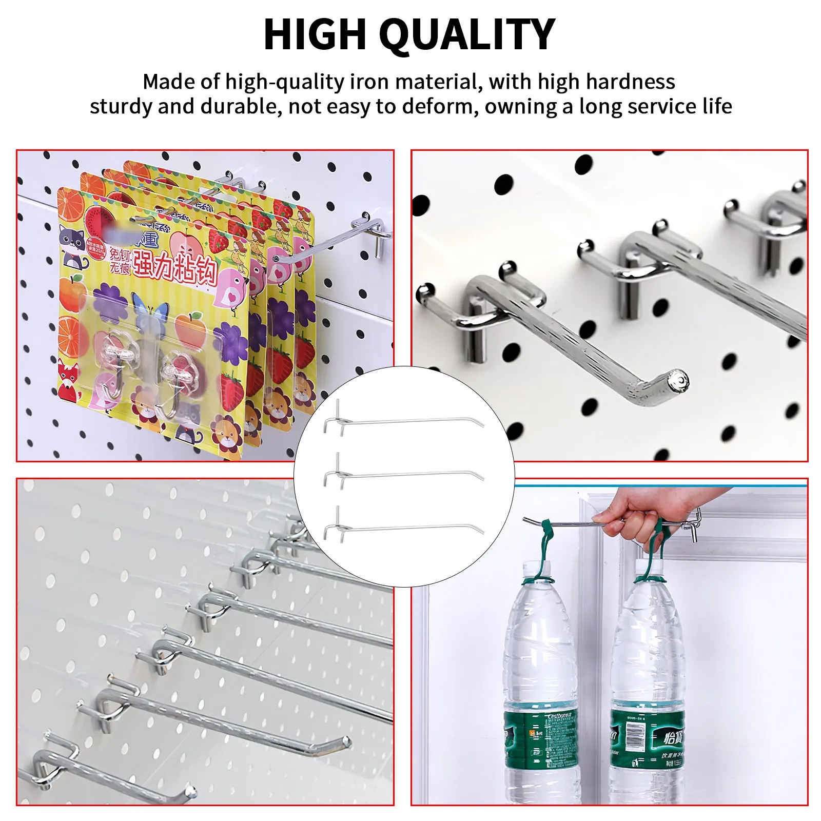 6 шт. крючок для отверстий железный настенный вешалка доски инструмент