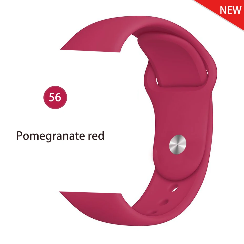Pomegranate red Lbiaodai ремешок для apple watch 4 3 apple watch band apple watch ремешок 44mm 40mm iwatch band 42mm 38mm спортивный силиконовый браслет ремешок для часов ремешки для apple watch 4 3 2 1 - Цвет ремешка: Pomegranate red