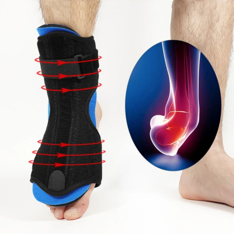 

Foot Support With Massager Ball Foot Drop Orthosis Adjustable Compression Protective Guard Wrap Fitness Sportswears