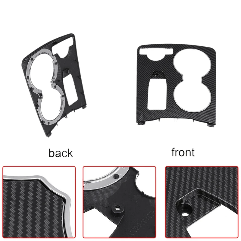 

Carbon Fiber Center Console Cup Holder Storage Trim Cover for Mercedes Benz C-Class W204 2046800107