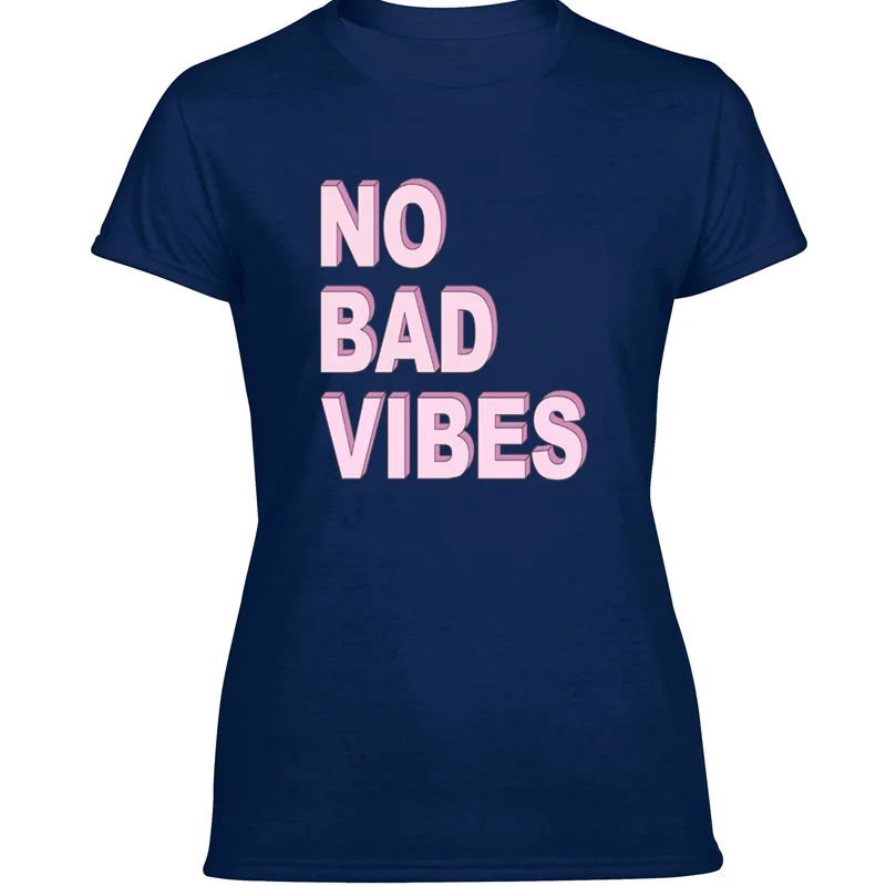 

Print No Bad Vibes T-Shirt For Mens Crew Neck Men's Tee Shirt Plus Size S-5xl Humor Hiphop Tops