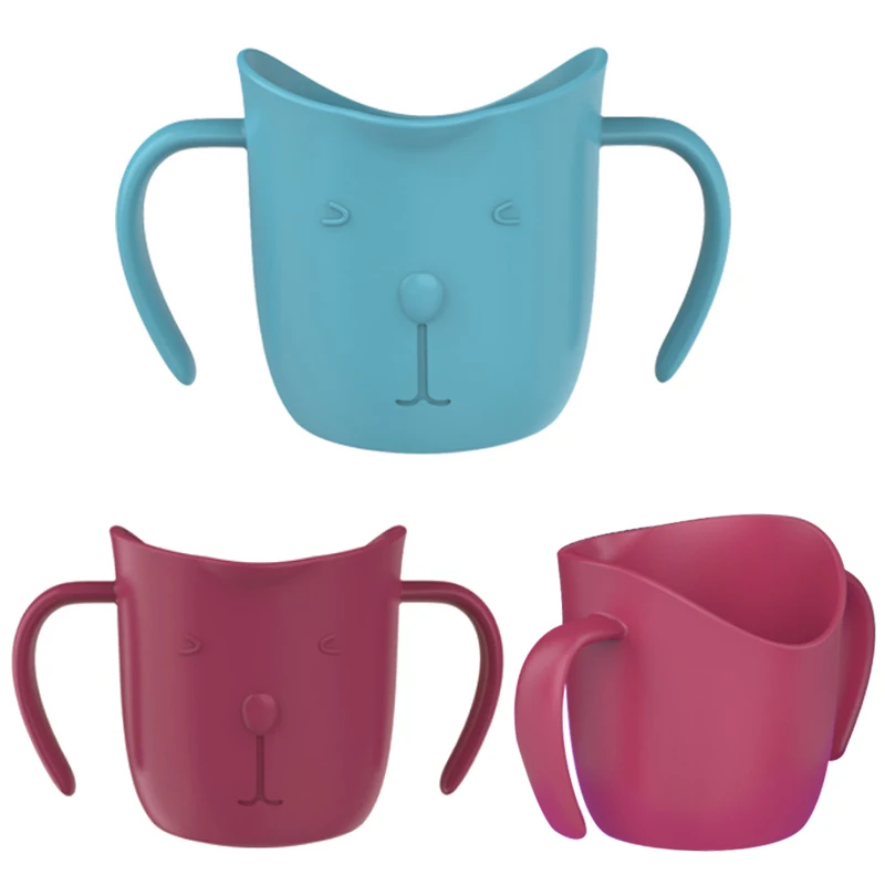 Tazas de beb&eacute; con aislamiento de boca oblicuo para beb&eacute;s, a prueba de fugas, de aprendizaje, resistentes a ca&iacute;das-4