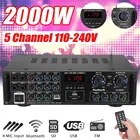 AV-6060B 2000W 5CH bluetooth 5,0, Hi-Fi, цифровой Мощность усилители автомобильный усилитель стерео усилитель FM радио домашний стерео диск USB SD