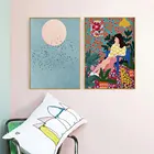 Постер в скандинавском стиле Vogues Girl, Картина на холсте, солнечный свет, настенные художественные принты, птица, современная картина для гостиной, домашний декор
