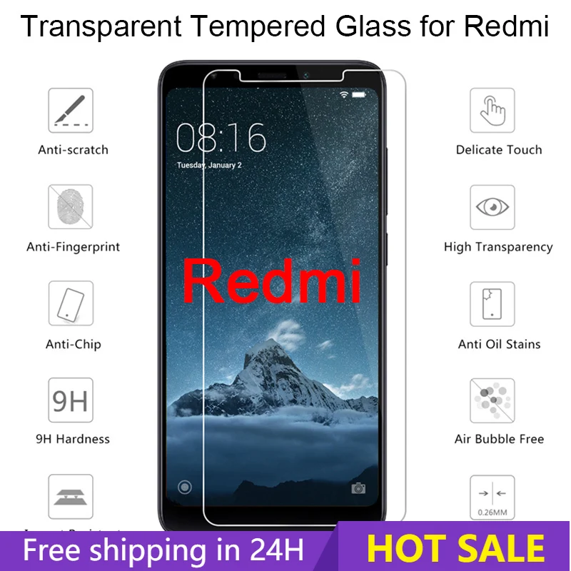 

1 Piece/2 Pieces Protective Glass For Redmi 2 3 3S 3X 4 4X 4A Anti-Scratch Screen Protector For Redmi 5 Plus 5A 6 Pro HD Glass