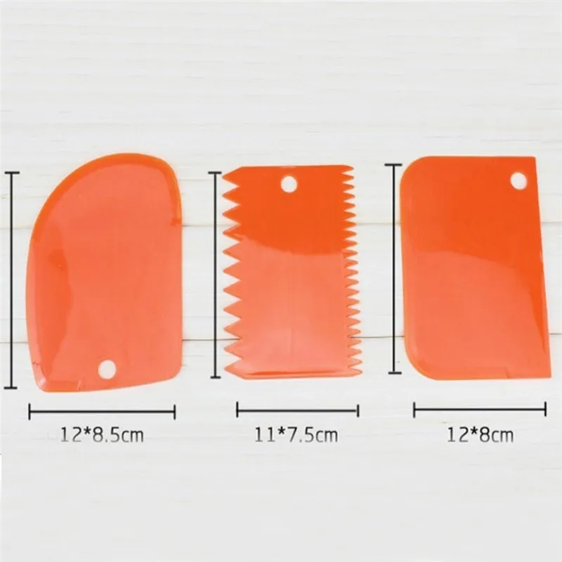 3 шт./лот цветной ровный шпатель для крема инструменты выпечки скребок теста