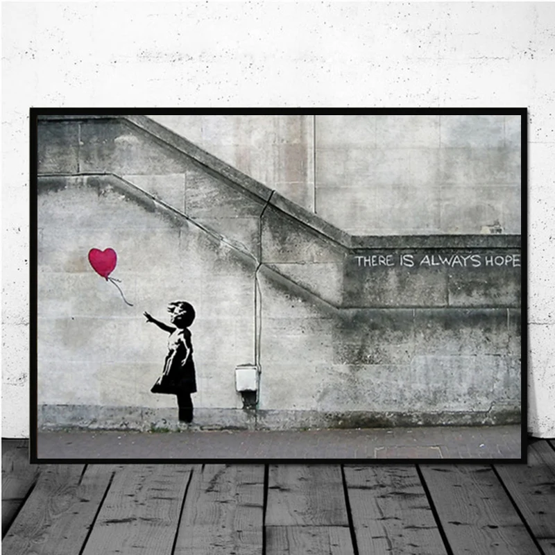 Бэнкси арт уличное граффити настенное искусство холст картины плакаты и принты