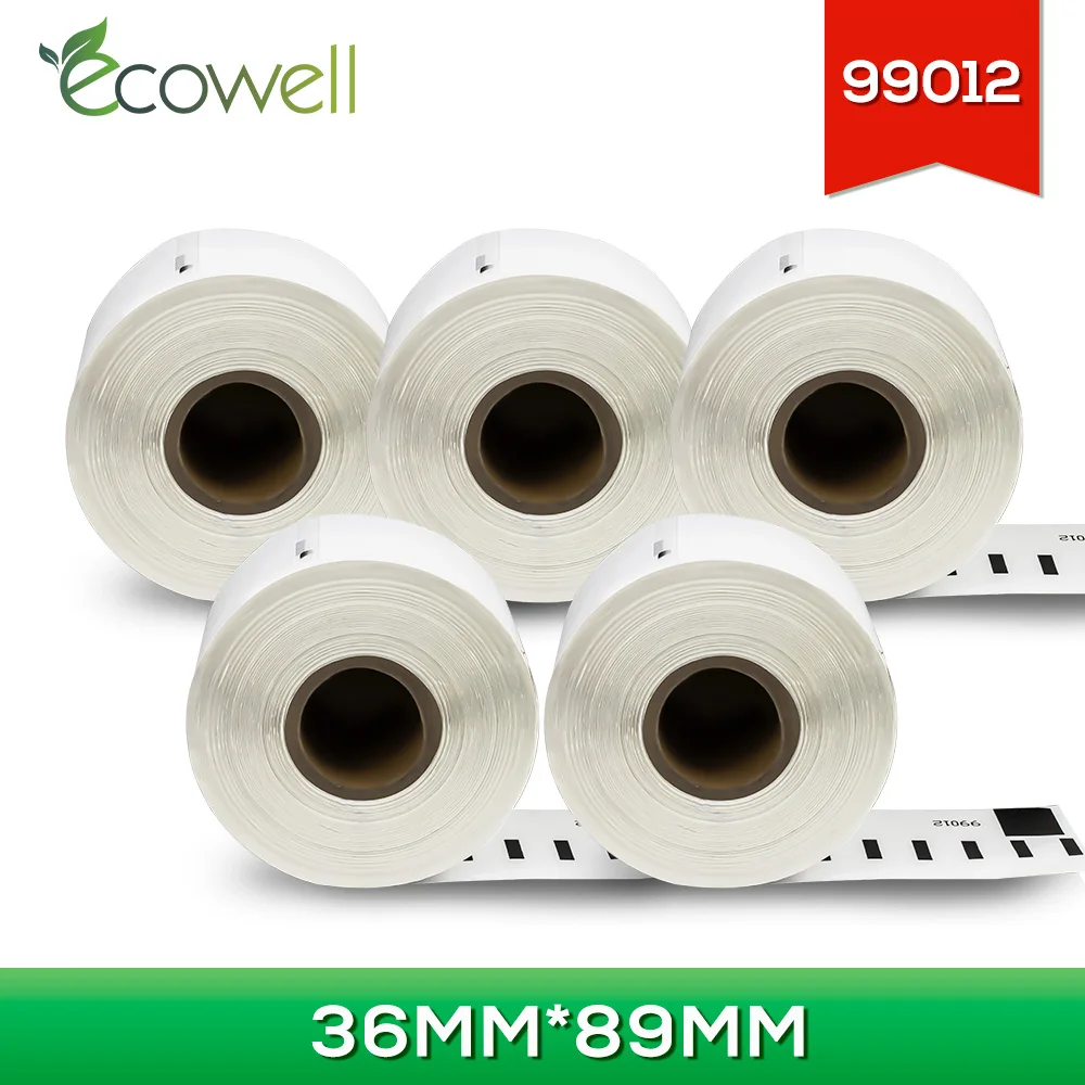 Термобумага Ecowell 99012 5 рулонов (1300 шт.) этикетка для отправки совместимая с Dymo