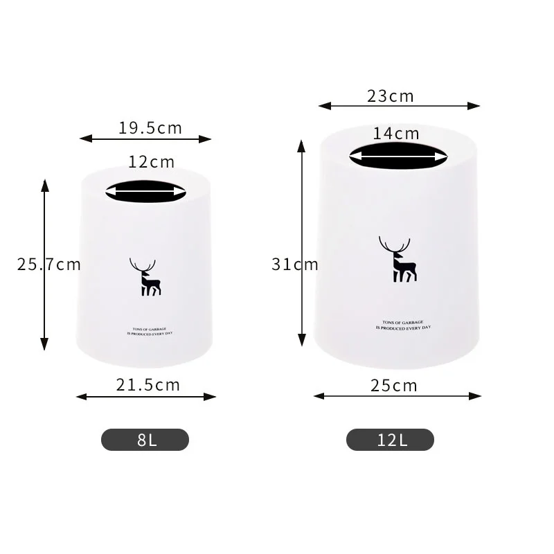 Мини двухслойный Настольный мусорный бак пластиковое ведро для хранения
