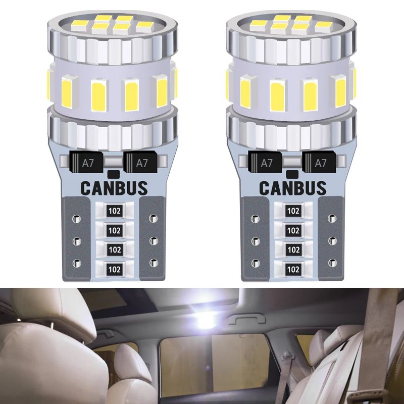 2X CANBUS T10 W5W 168 WY5W без ошибок светодиодный купольный светильник для чтения салона