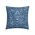 Тканевый Чехол на подушку, чехол на молнии с изображением Вильяма Морриса, индийского, темно-синего, индиго, Роскошный Чехол на подушку, домашний декор, летний чехол