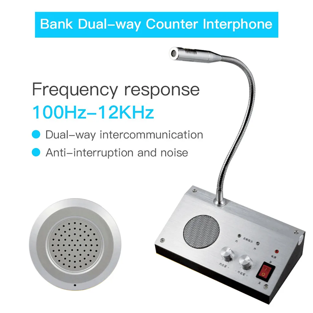 Двухсторонняя рация для разговора через окно со стеклянным счетчиком интерком