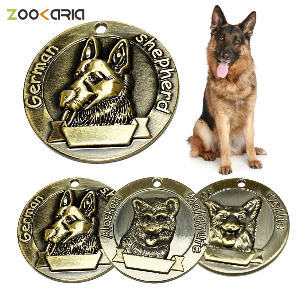 

Antique Bronze Anti-lost Dogs Id Tags Pendant Pet Dog Tag Retro Pet Identity Tag Processing Laser Engraving Puppy Accessories