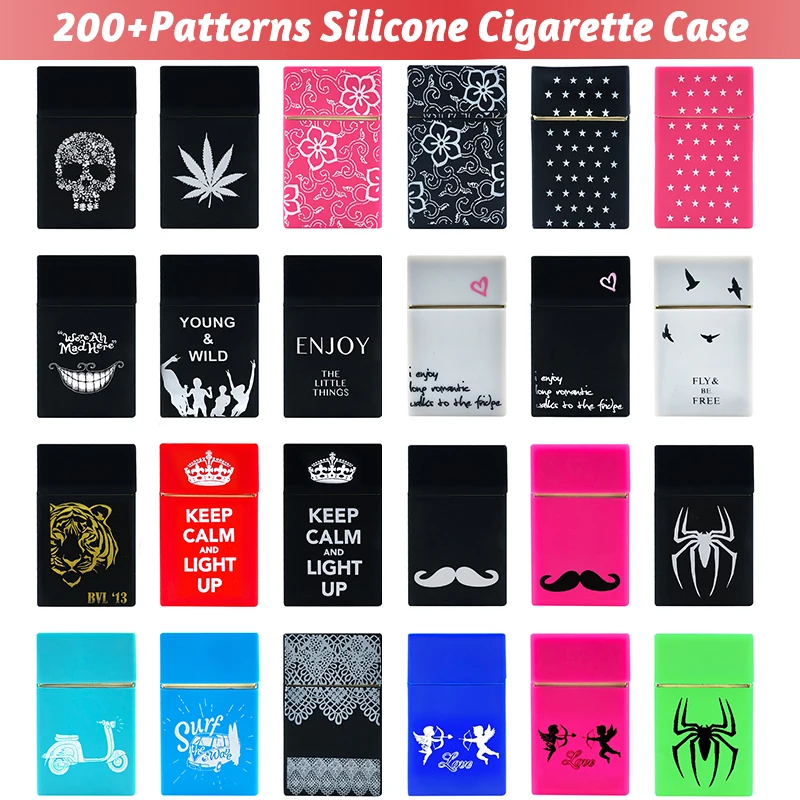Чехол для 20 сигарет силиконовый чехол Модный эластичный резиновый Портативный