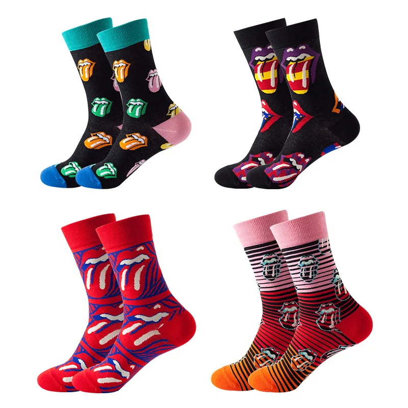

New Socks Women's Color Matching In The Tube Pure Cotton Socks In The Tube Women's Socks Long Sock Socks Funny Girl Socks