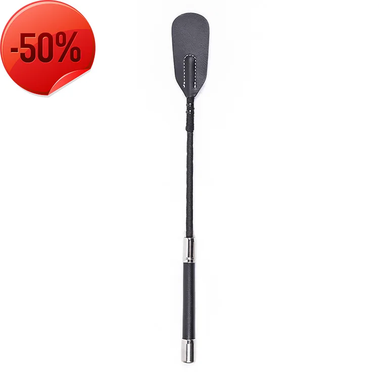 

SM fun products hair black leather tuning whip adult spanking whip 50 degree gray