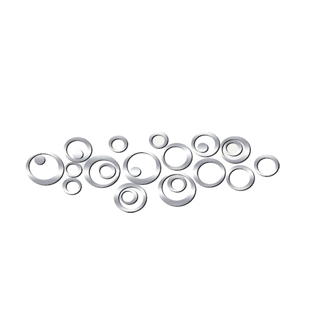 3D круги зеркала наклейки на стену самодельные акриловые съемные роспись