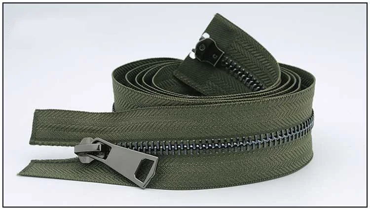 navygreenblack 1 шт., золотые, серебристые, черные, экологически чистые Металлические молнии, 5# A Coudre, двойные ползунки, застежки-молнии для шитья, пуховики, аксессуары - Цвет: navygreenblack