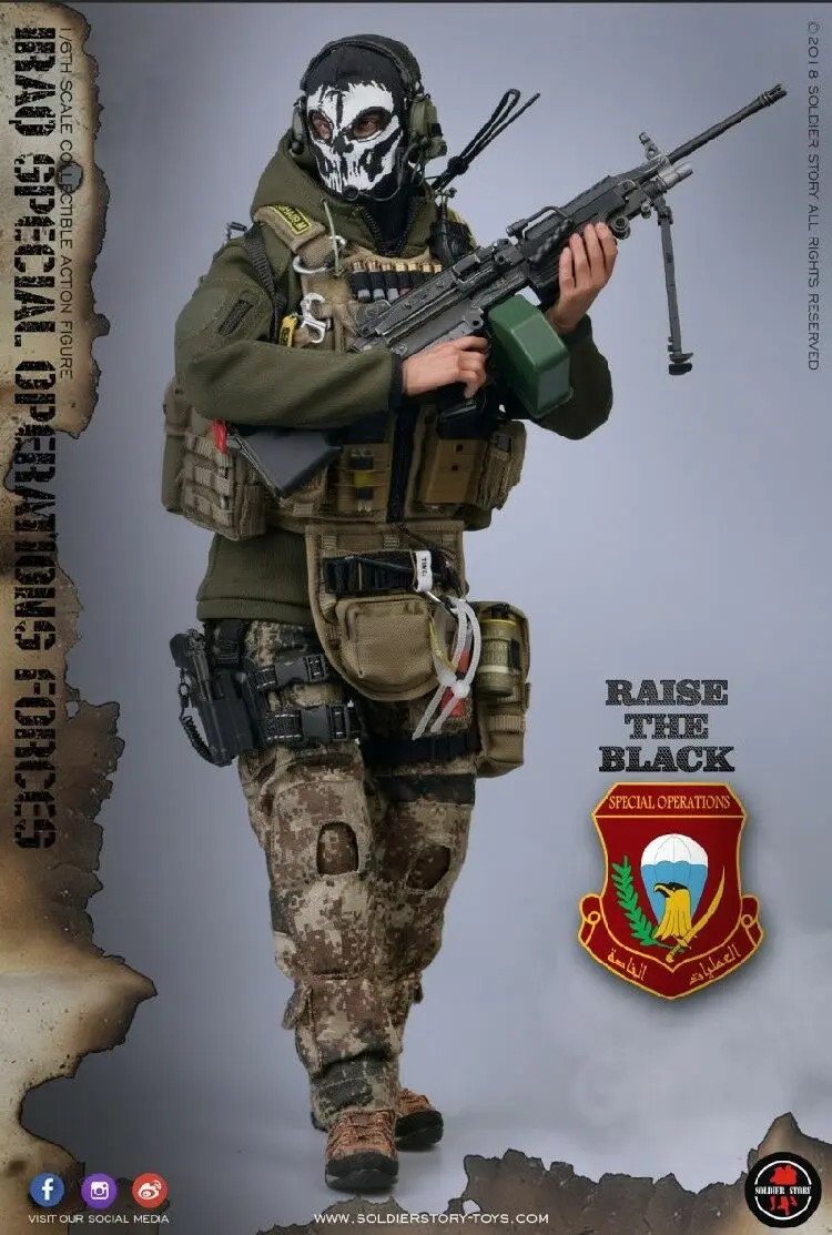 Полный набор 1/6 солдатская история солдатская SS107 irakia Special Force ISOF M249 Soldier 12 ''фигурка подвижная фигурка-модель игрушки