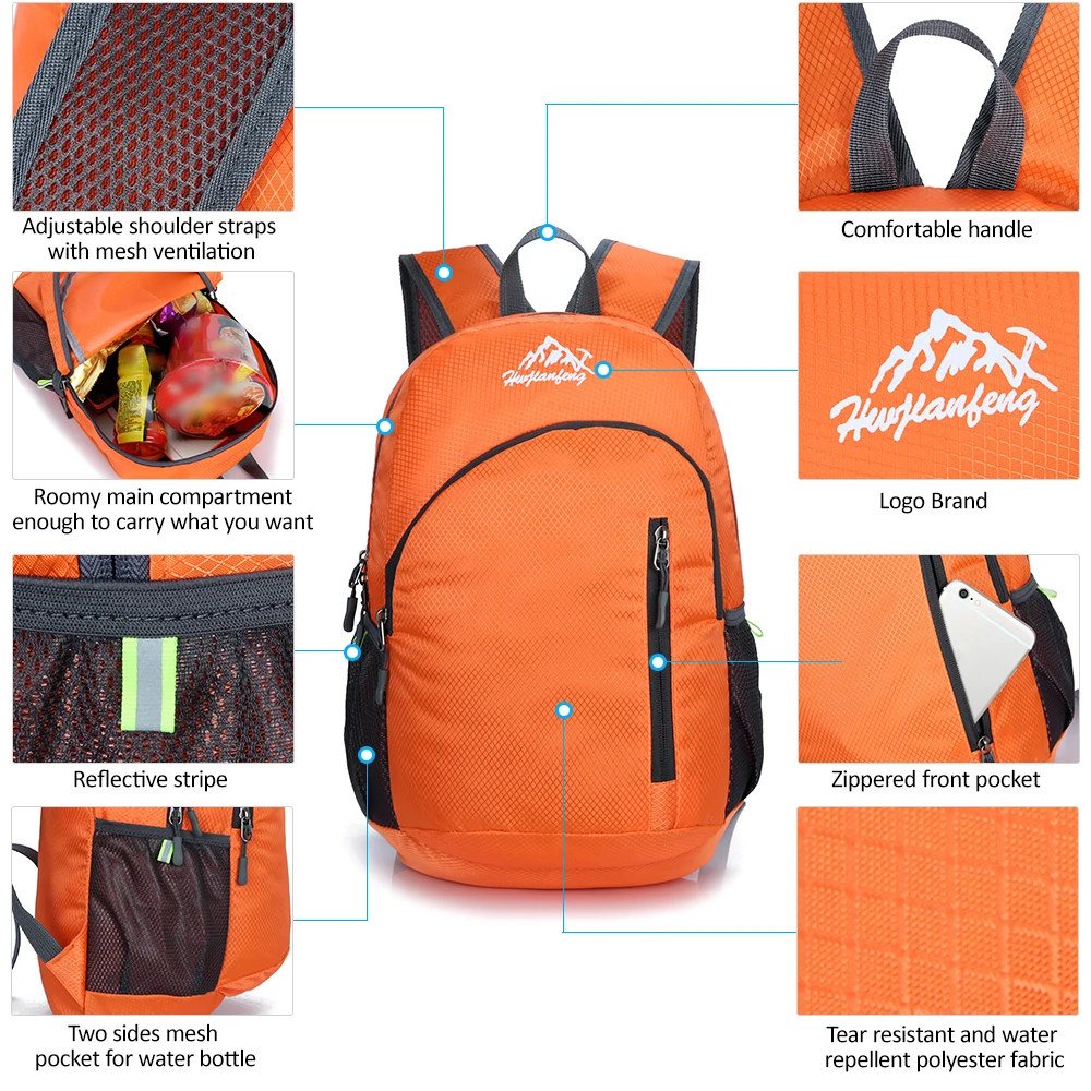 Популярный Легкий нейлоновый складной рюкзак водонепроницаемый для мужчин и