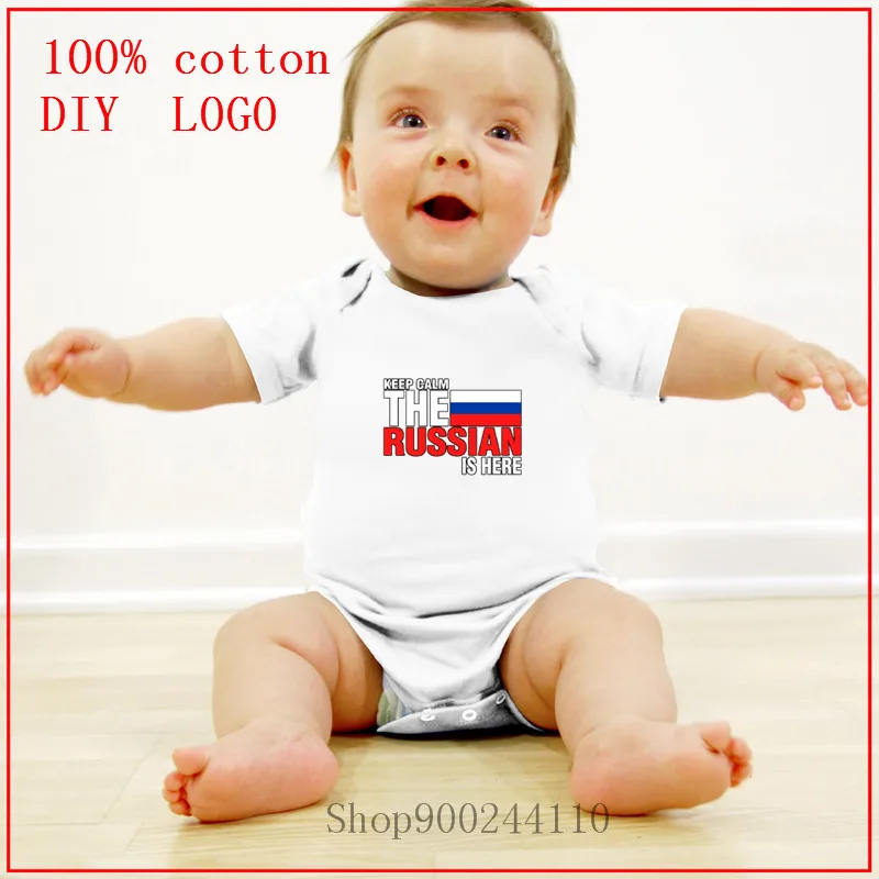 Keep Calm страх русский здесь для маленьких девочек одежда 100% Хлопковая мальчиков и
