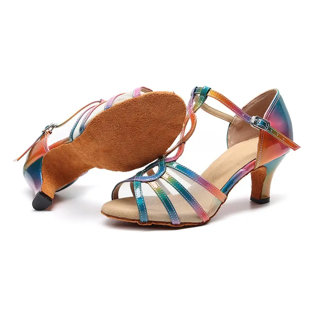 Обувь для латинских танцев сальса Женская танцевальная обувь бальных Танго из