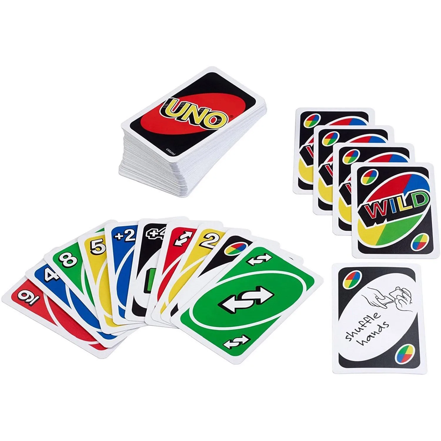 Дикая игра для карт UNO Mattel оригинальная семейная Веселая игрушка покера