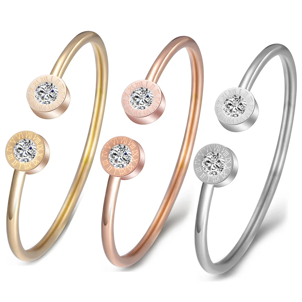 Браслеты с римскими цифрами женские брендовые Ювелирные изделия серебристые