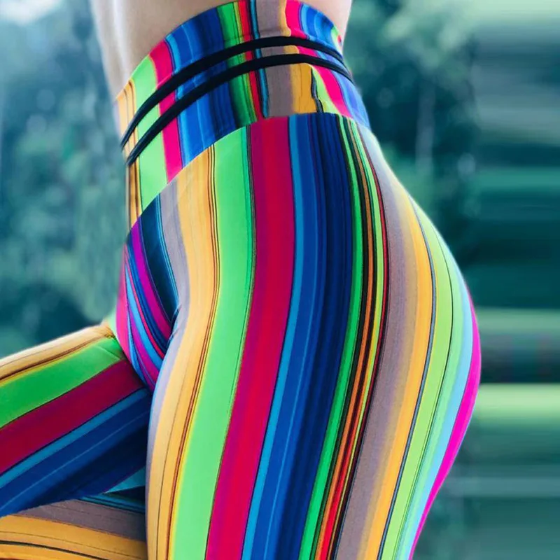 European and American women's lady explosions selling rainbow printing leggings women |