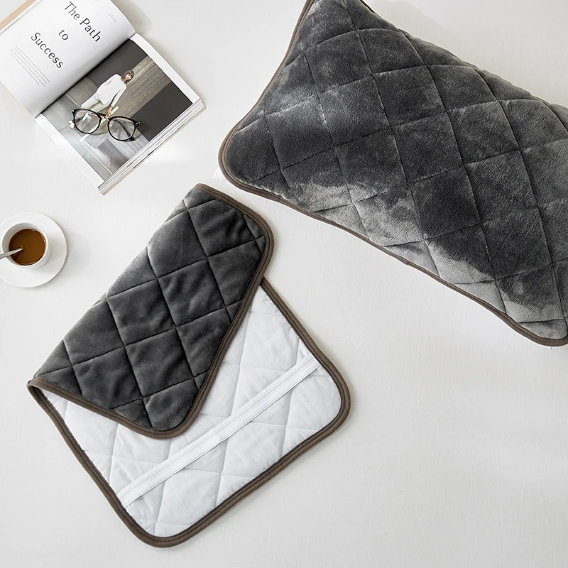 Colch&oacute;n t&eacute;rmico japon&eacute;s para dormitorio, almacenamiento de calor de franela hidratante con cama individual de 1,5 M, antideslizante para el hogar y el invierno-3