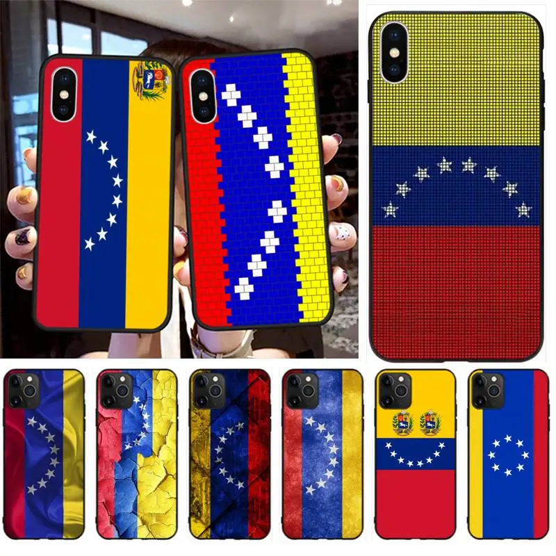 

CUTEWANAN Venezuela Flag pattern Soft Silicone TPU Phone Cover for iPhone 11 pro XS MAX 8 7 6 6S Plus X 5S SE 2020 XR case