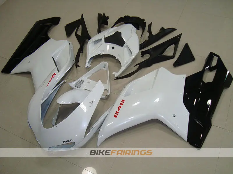 

New ABS Injection Mold Bodywork Full Fairings kits Fit For Ducati 1098 848 1198 2007 2008 2009 2010 2011 2012 black white FR
