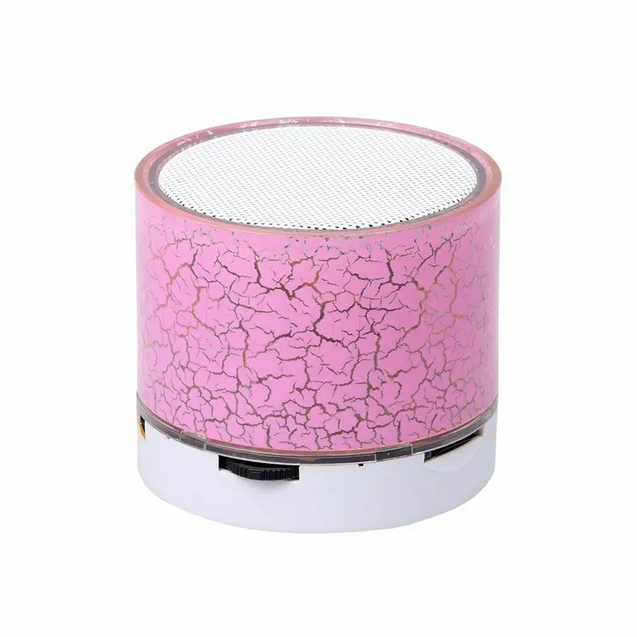 Pink Мини Bluetooth динамик беспроводной колоннар громкий динамик светодиодный стерео сабвуфер TF карта USB Mp3 аудио музыкальный плеер - Цвет: Pink