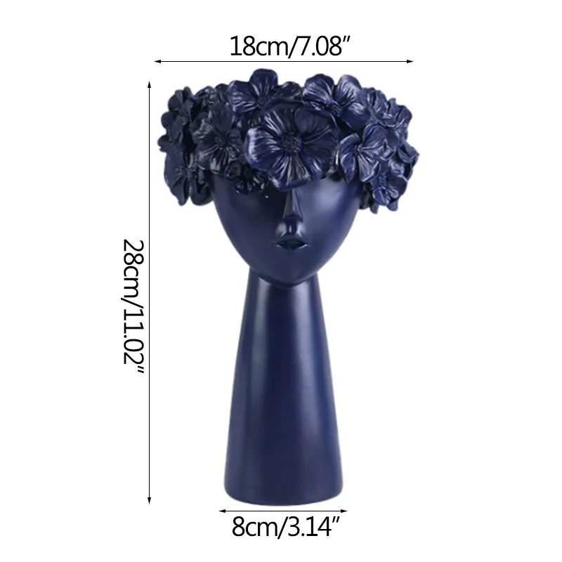 

Abstract Flower Figure Beauty Sculpture Flower Arrangement Home Decoration Accessories Resin Artware Desktop Display Furnishings