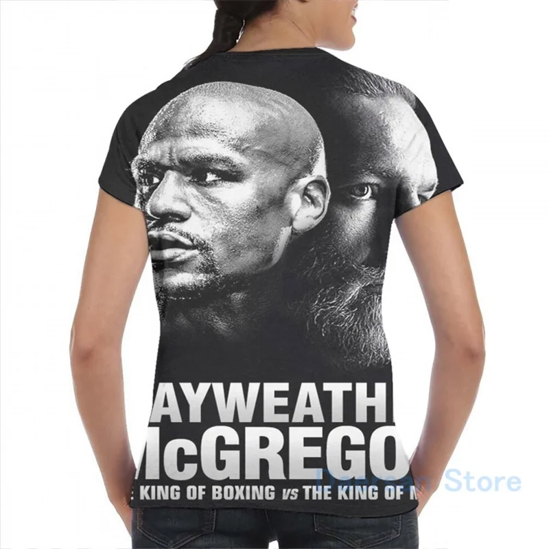 Мужская и женская футболка mcgregor vs maywell модная со сплошным принтом для мальчиков