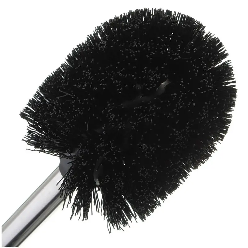 

Replacement Stainless steel WC Bathroom Cleaning Toilet Brush Black Head Holder1pcs
