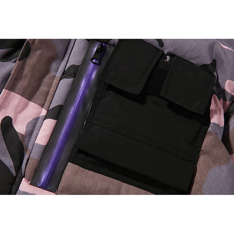 Военная Камуфляжная парка мужская с капюшоном камуфляжная пуховая куртка