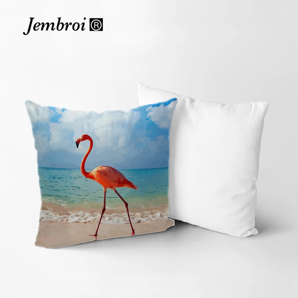 Акварельная живопись маслом Фламинго Птица Декоративные подушки наволочка