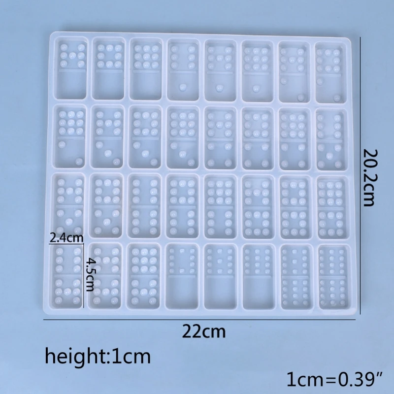 

Crystal Epoxy Resin Game Toy Mold Dominoes Casting Silicone Mould DIY Crafts Polymer Clay Jewelry Making Tools