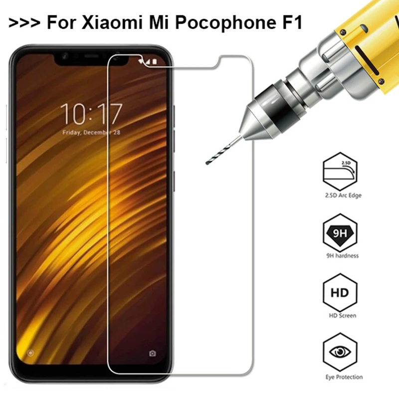 Закаленное защитное стекло 9H HD для Xiaomi Pocophone F1 защита экрана Mi 8 SEA2 Lite Mi5s Plus Mi6 A1 A2 Mix