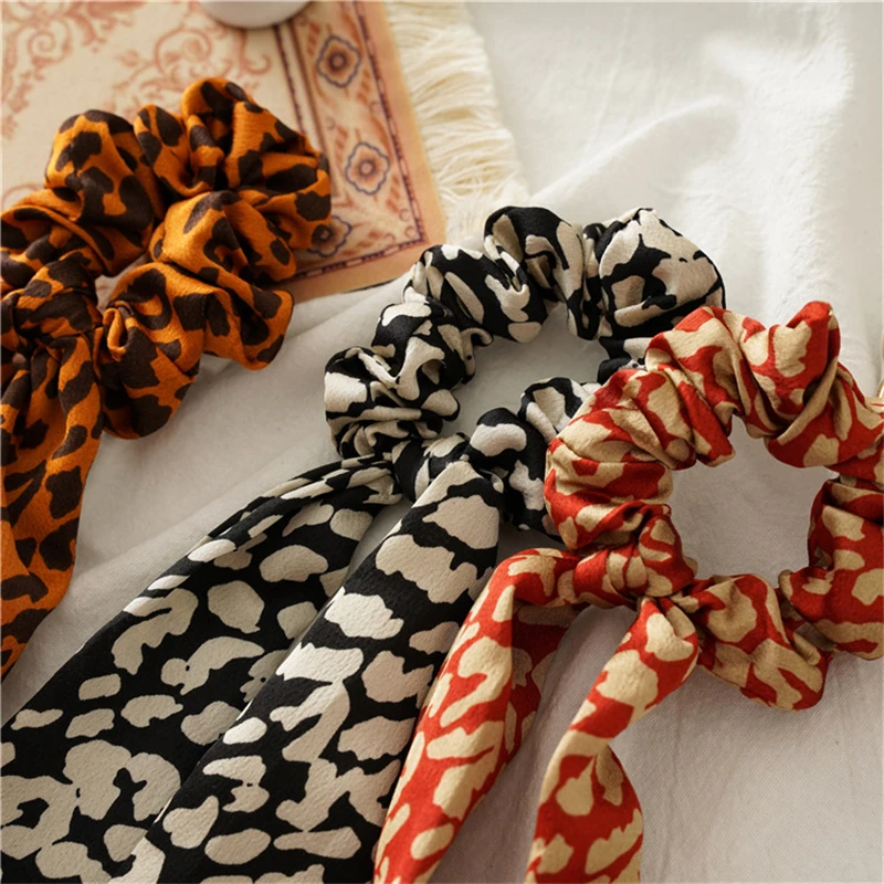 1 шт. эластичный Леопардовый принт резинка для волос лента резинки женщин связать