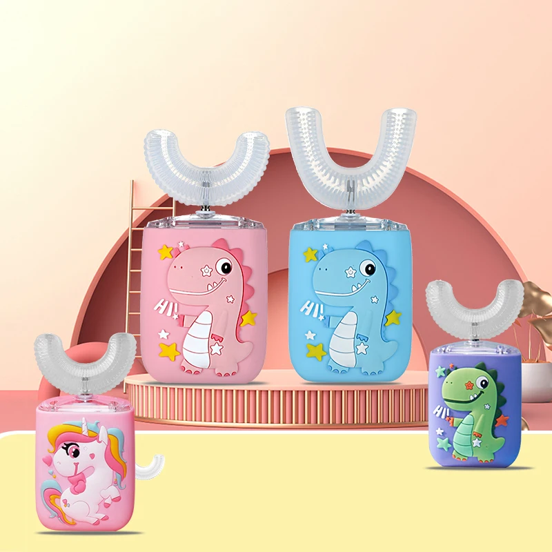 

360 degree intelligent automatic sonic electric toothbrush U type 6 mode toothbrush USB charging teeth whitening blue light