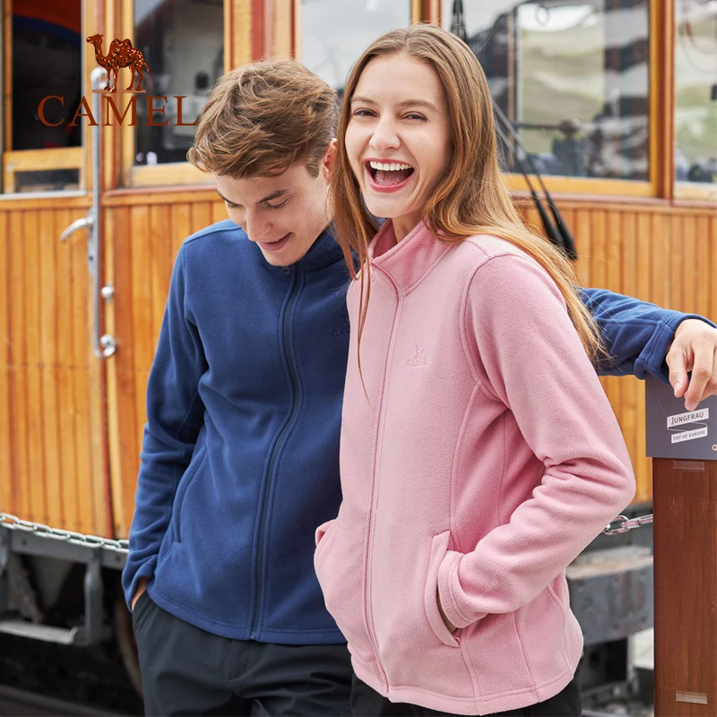 CAMEL осенне-зимняя женская мужская куртка уличная флисовая Мужская и Женская