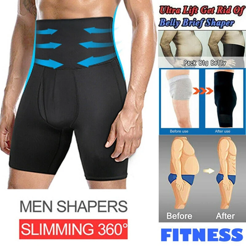 

Men Slimming Shapewear Shorts Waist trainer body Shaper Tummy Control High Waist Compression Underwear Abdomen Boxer Brief